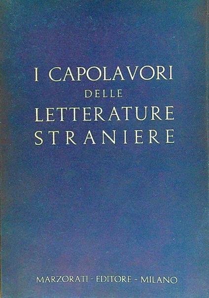 I capolavori delle letterature straniere - copertina