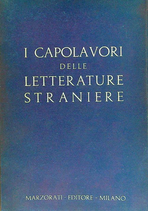 I capolavori delle letterature straniere - copertina