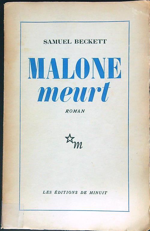 Malone meurt - Samuel Beckett - copertina
