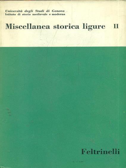 Miscellanea storica ligure II - copertina