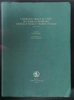 Catalogo delle lettere di Camillo Sbarbaro a Lucia e Paolo S. Rodocanachi