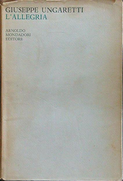L' allegria - Giuseppe Ungaretti - copertina