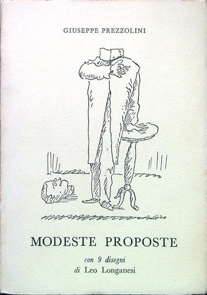 Modeste proposte - Giuseppe Prezzolini - copertina