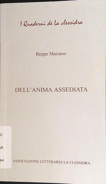 Dell'anima assediata - Beppe Mariano - copertina