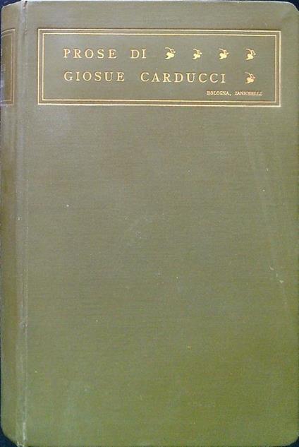 Prose - Giosue Carducci - copertina