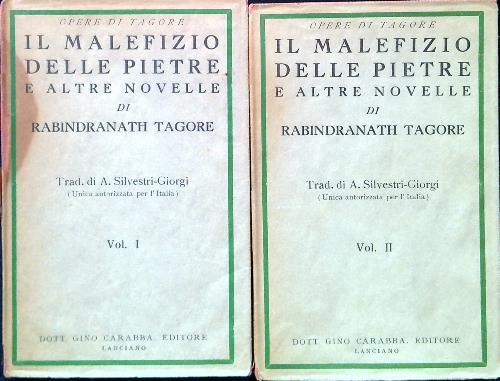 Il malefizio delle pietre. 2 Volumi - Rabindranath Tagore - copertina