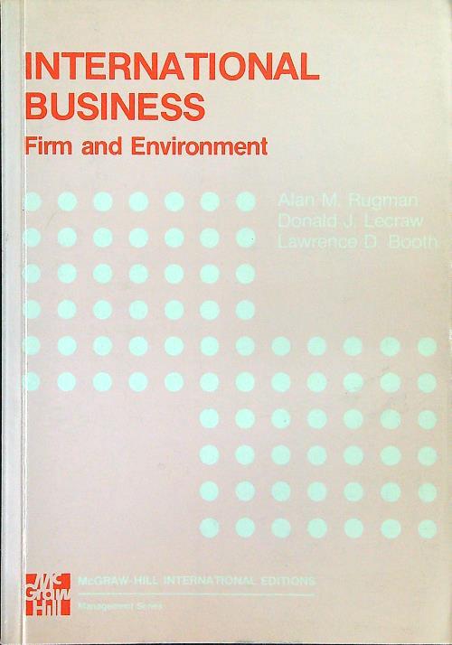 International business. Firm and environment - copertina