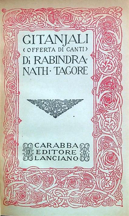 Gitanjali (offerta di canti) - Rabindranath Tagore - copertina