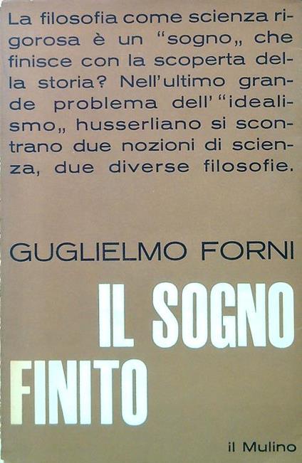 Il sogno finito - Guglielmo Forni - copertina