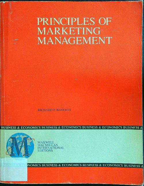 Principles of marketing management