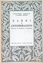 Saggi e considerazioni intorno al moderno storicismo