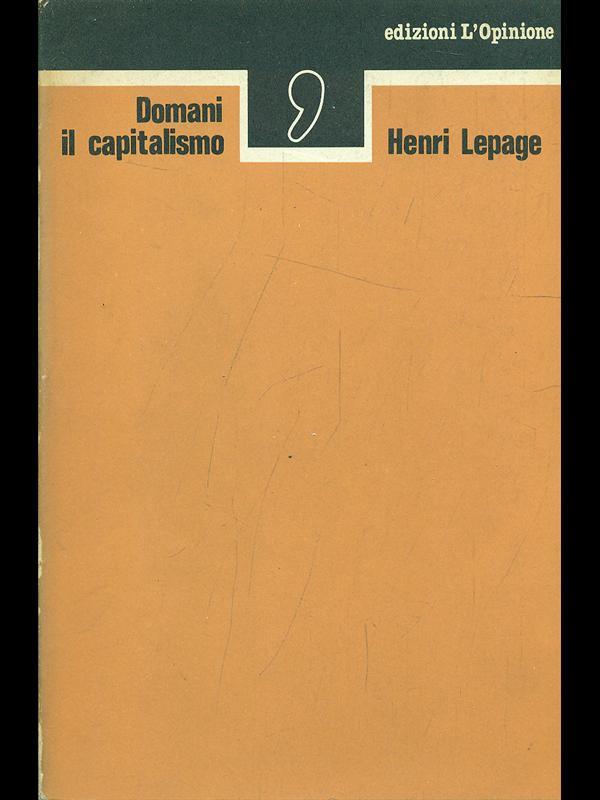 Domani il capitalismo