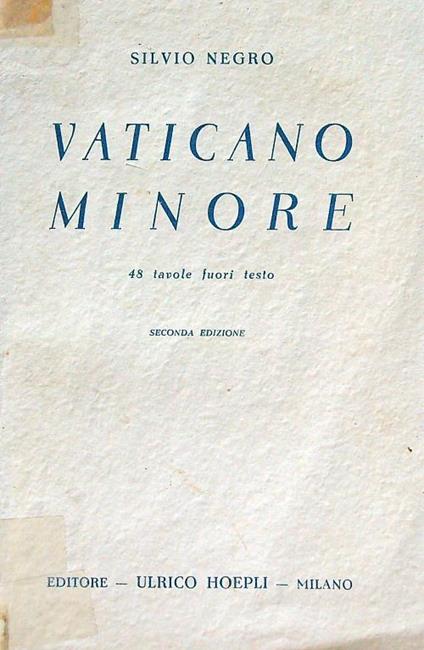 Vaticano minore - Silvio Negro - copertina