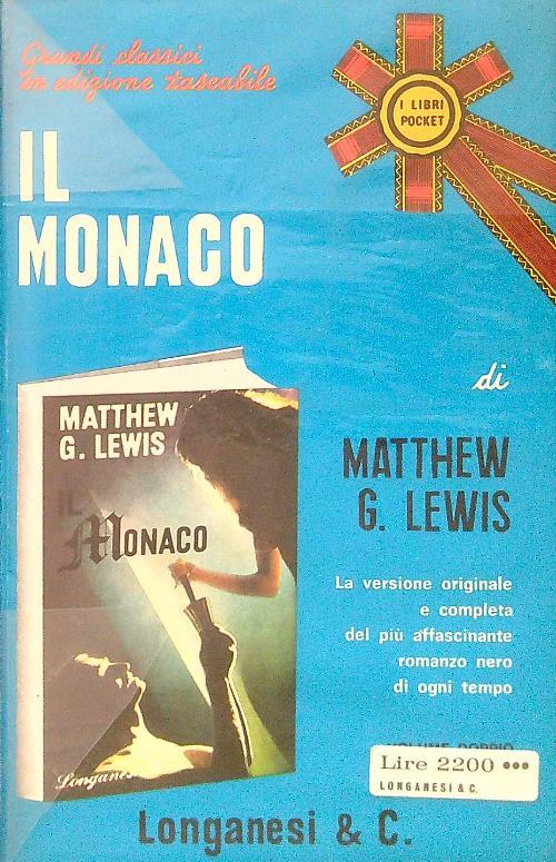 Il Monaco - Matthew G. Lewis - copertina