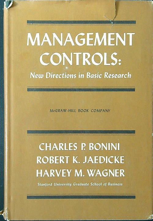 Management controls: new directions in basic research - copertina