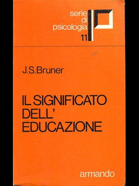 Il significato dell'educazione - J.S. Bruner - copertina