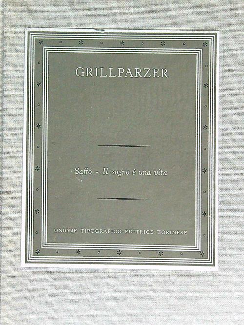 Saffo - Il sogno di una vita - Franz Grillparzer - copertina