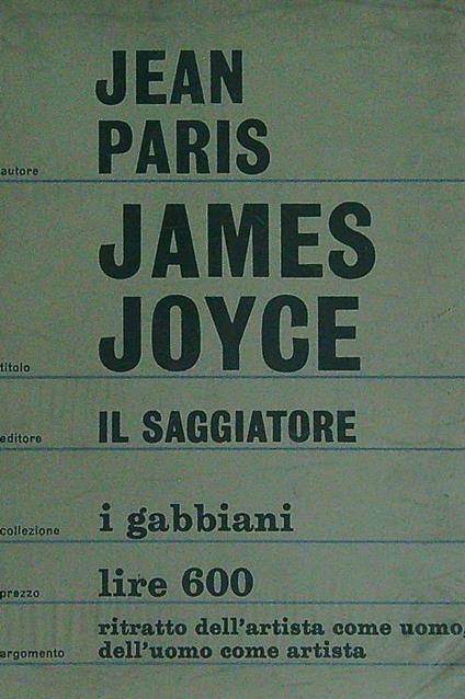 James Joyce - Jean Paris - copertina