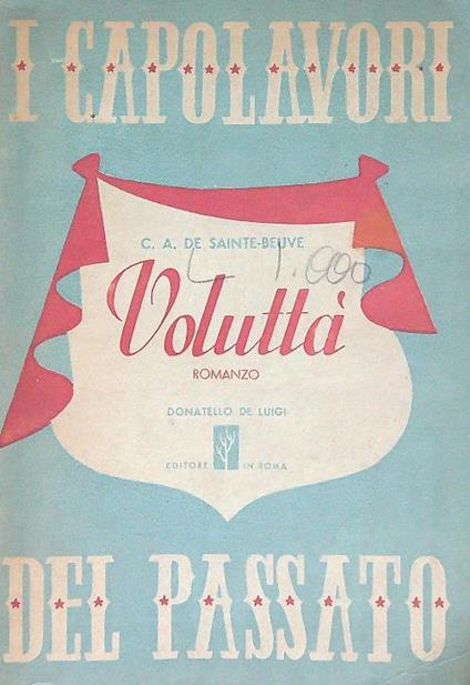 Voluttà - C. A. Sainte-Beuve - copertina