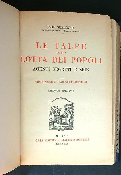 Le talpe della lotta dei popoli - Emil Seeliger - copertina