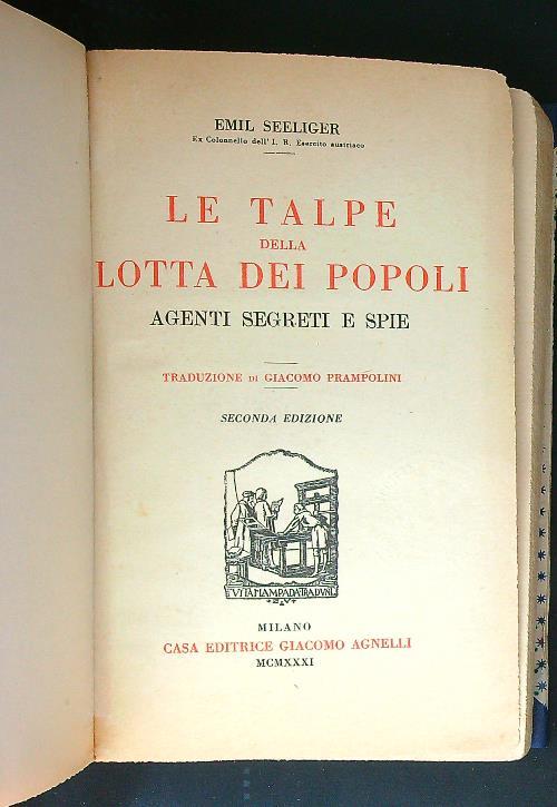 Le talpe della lotta dei popoli - Emil Seeliger - copertina