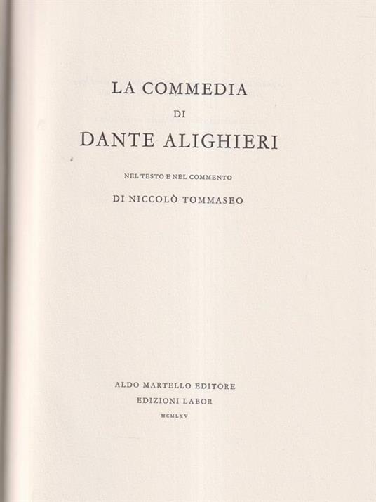 La divina commedia - Inferno - Dante Alighieri - copertina