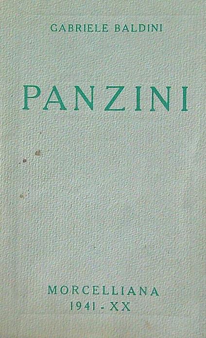 Panzini - Gabriele Baldini - copertina