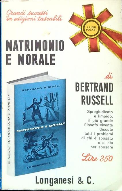 Matrimonio e morale - Bertrand Russell - copertina