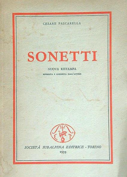 Sonetti - Cesare Pascarella - copertina