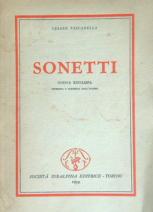 Sonetti - Cesare Pascarella - copertina