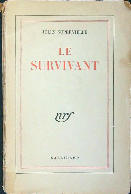 Le survivant - Jules Supervielle - copertina