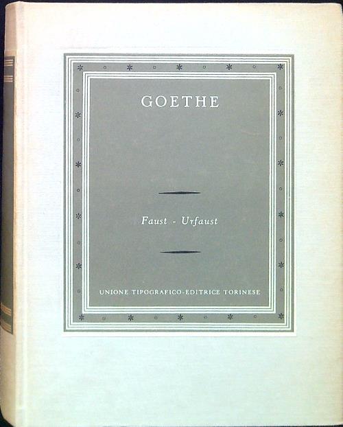 Faust - Urfaust - I. W. Goethe - copertina