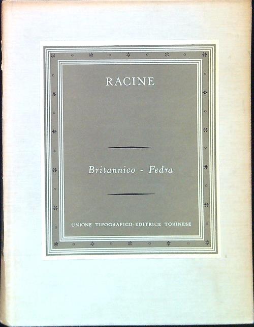 Britannico - Fedra - Jean B. Racine - copertina