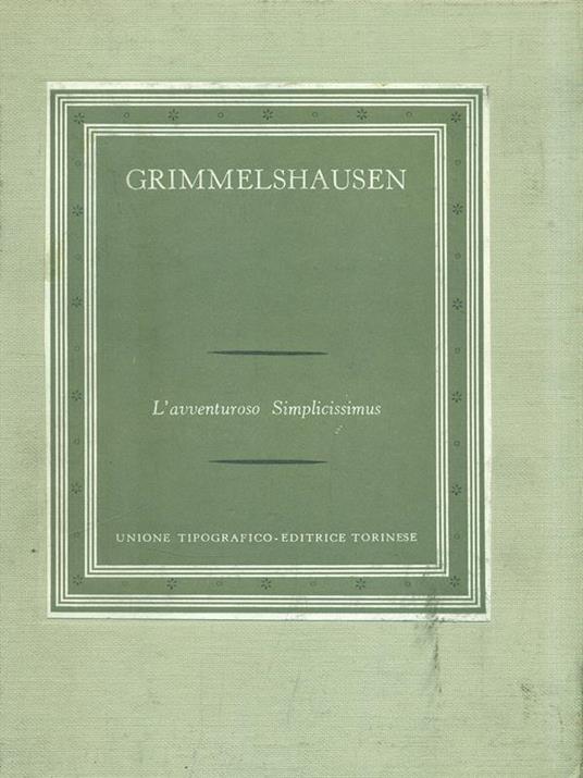 L' avventuroso Simplicissimus - J. J.C. Grimmelshausen - copertina
