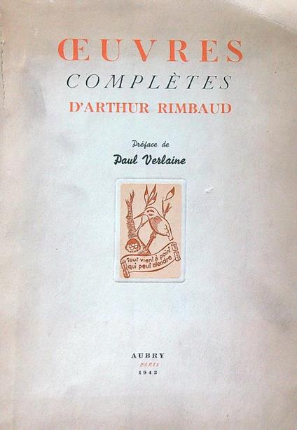 Oeuvres completes d'Arthur Rimbaud - Paul Verlaine - copertina