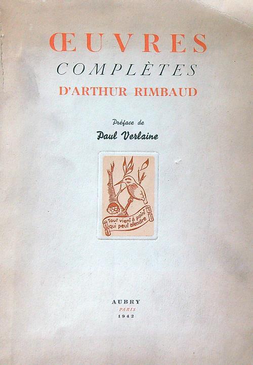Oeuvres completes d'Arthur Rimbaud - Paul Verlaine - copertina