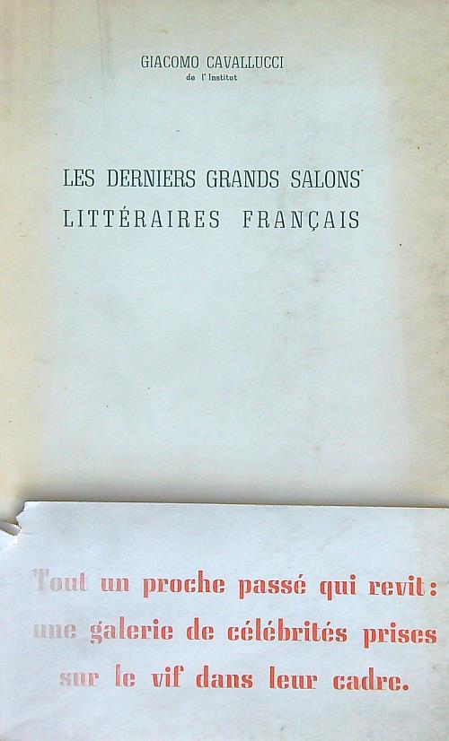 Les derniers grands salons litteraire