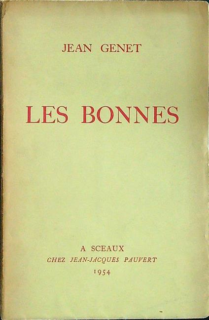 Les bonnes - Jean Genet - copertina