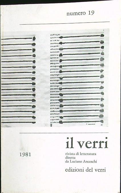 Il Verri n. 19/giugno 1981 - Luciano Anceschi - copertina
