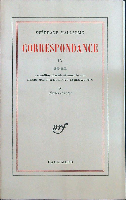 Correspondance IV