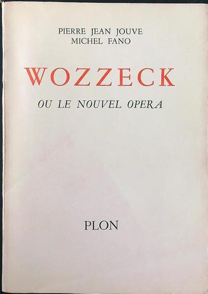 Wozzeck ou le nouvel opera - Jouve - copertina