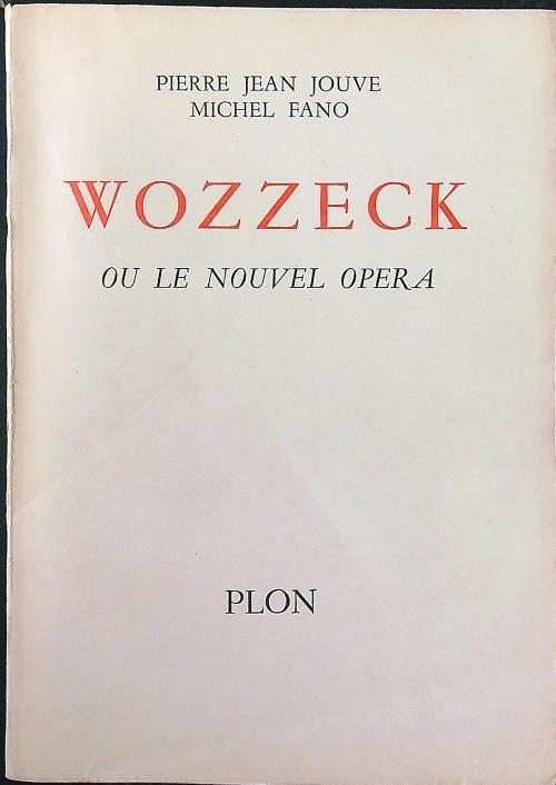 Wozzeck ou le nouvel opera - Jouve - copertina