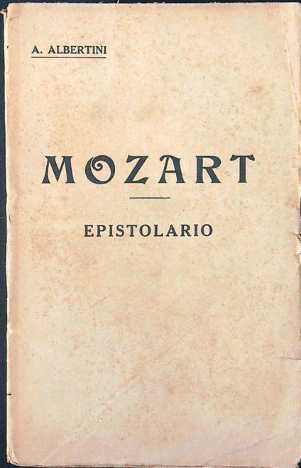 Mozart epistolario - A. Albertini - copertina