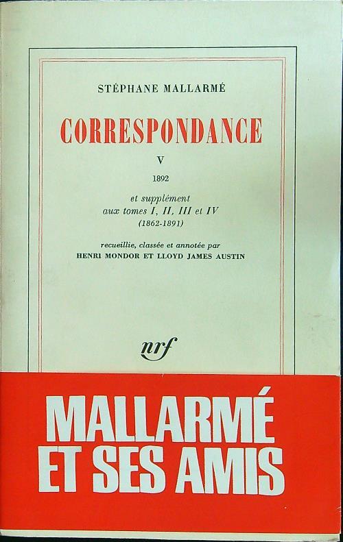 Correspondance V - Stephane Mallarmé - copertina