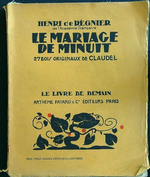 Le mariage de minuit - De Regnier - copertina