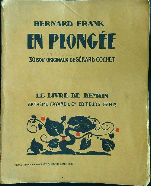 En plongee - Bernard Frank - copertina
