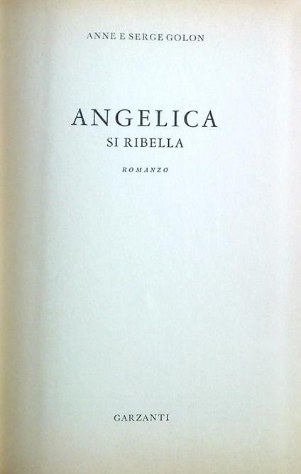 Angelica si ribella - Anne Golon - copertina