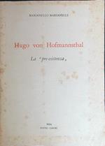 Hugo von Hofmannsthal. La pre-esistenza