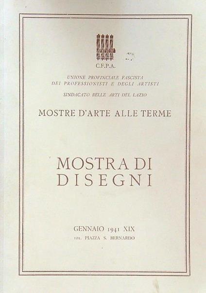 Mostra di disegni - copertina