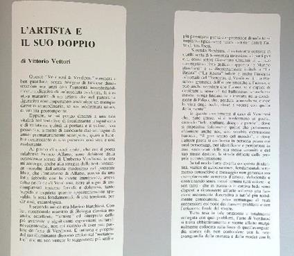 L' artista e il suo doppio - Vittorio Vettori - copertina